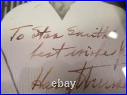 President Harry S. Truman Signed Autographed Inscribed Photo Dated 1963 Vintage