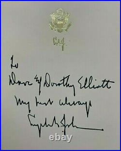 President Lyndon B. Johnson Signed Inscribed Bookplate BAS BECKETT LOA