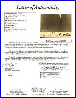 President William Taft signed Sepia Photo JSA LOA Bold Inscribed Auto B643