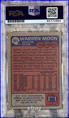 Psa 10 Topps Warren Moon 1985 Rookie Autographed/signed Inscribed Hof06
