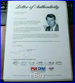Psa Dna Rfk Robert F. Kennedy Signed Framed Inscribed Photo