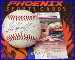 RANDY AROZARENA Signed Multi Inscribed Autograph Official MLB Baseball JSA Auto