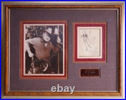 RARE 1911 SIGNED W. C. Fields Autographed Original Caricature & Photo Display COA