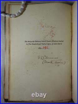 RARE Autograph Edition of The Works of Mark Twain SIGNED by Samuel L. Clemens