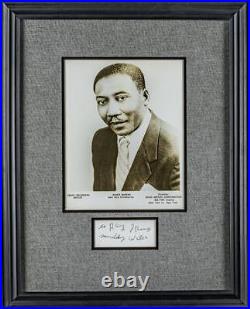 RARE EARLY 1958 AUTOGRAPH PAGE SIGNED & INSCRIBED by BLUES LEGEND MUDDY WATERS
