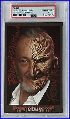 ROBERT ENGLUND Autograph Signed FREDDY KRUEGER K Inscribed PSA DNA Nightmare Elm