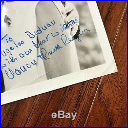 RONALD & NANCY REAGAN BAS Beckett Autograph Inscribed Signed Photo