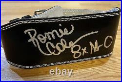 RONNIE COLEMAN Signed Weightlifting Belt Inscribed 8x Mr O Autographed Rare