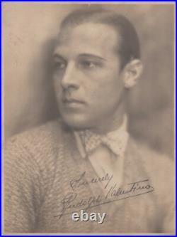 RUDOLPH VALENTINO SIGNED INSCRIBED AUTOGRAPH EARLY 1920s ORIG VINTAGE PHOTO 596