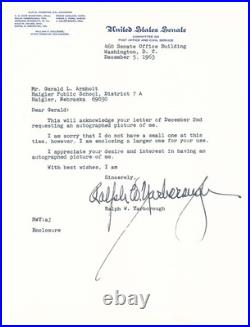Ralph W YARBOROUGH / Typed Letter Signed / Inscribed Photograph Signed