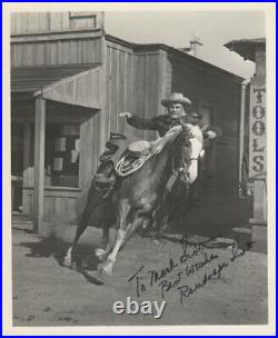 Randolph Scott Autographed Inscribed Photograph