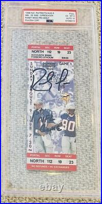 Randy Moss Signed & Inscribed NFL Debut Ticket Autograph PSA/DNA Gem 10 Pop 2