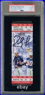 Randy Moss Signed & Inscribed NFL Debut Ticket Autograph PSA/DNA Gem 10 Pop 2