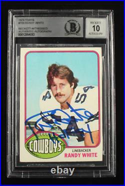 Randy White Signed 1976 Topps #158 RC Inscribed HOF 94 (BGS) Autograph Grade