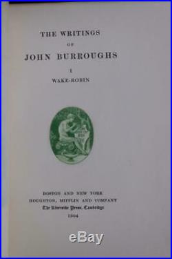 Rare 1904 Writings of John Burroughs Autograph Edition Limited Signed By Author