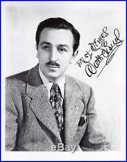Rare Walt Disney Signed Autograph Signature Inscribed Original Photo