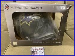 Ray Lewis Autographed Mulit- Inscribed Authentic Helmet JSA