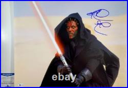 Ray Park Signed Star Wars Darth Maul 16x20 Photo C Autograph Inscribed BAS COA