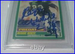 Reggie White Inscribed On Card HOF Auto PSA/DNA Cert