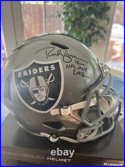 Rich Gannon Signed Autographed Raiders Flash Rep Helmet MVP Inscribed Beckett