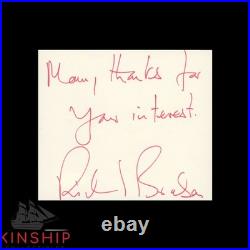Richard Branson signed Cut JSA COA Rare Inscribed Auto Virgin Group Z2605