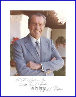 Richard M. Nixon Inscribed Photograph Mount Signed