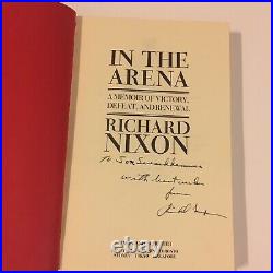 Richard Nixon President Signed book In the Arena Inscribed