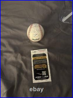 Rick Wakeman of YES Signed autographed ROMLB Baseball Come On Cubs Inscribed JSA