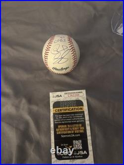 Rick Wakeman of YES Signed autographed ROMLB Baseball Come On Cubs Inscribed JSA