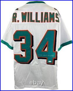 Ricky Williams autographed signed inscribed jersey NFL Miami Dolphins JSA COA