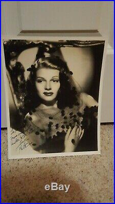 Rita Hayworth Signed Autograph Vintage Photo Jsa Authentication Inscribed