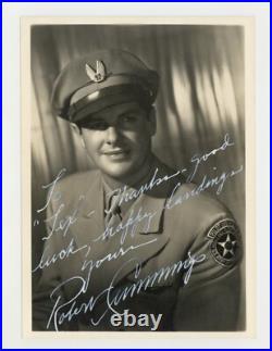 Robert Cummings 1942 Hand Signed/Inscribed Photo Actor US Army Pilot Mira Loma Robert Cummings 1942 Hand Signed/Inscribed Photo Actor US Army Pilot Mira Loma