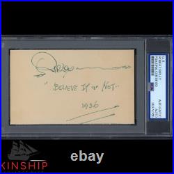 Robert Ripley signed Inscribed Cut PSA DNA Slabbed Believe It Or Not Auto C3782