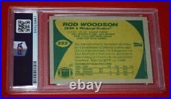 Rod Woodson Signed 1989 Topps Rookie Card RC #323 PSA Slab 84929441