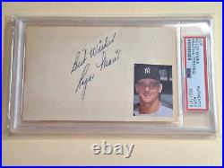 Roger Maris Signed AUTO CUT INSCRIBED WITH 1982 RENATA CARD ON BACK PSA/DNA 1611