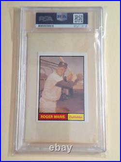 Roger Maris Signed AUTO CUT INSCRIBED WITH 1982 RENATA CARD ON BACK PSA/DNA 1611