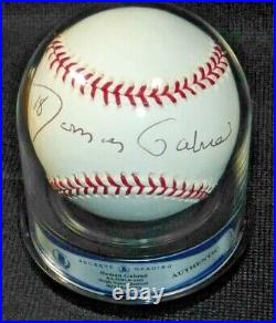 Roman Gabriel Sweet Spot Signed Inscribed 18 Baseball Autograph Bas Auto Rams