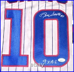 Ron Santo? Chicago Cubs Signed Jersey inscribed 9x All Star Autograph -JSA