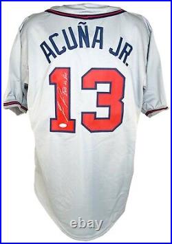 Ronald Acuna Jr. Autographed signed inscribed jersey MLB Atlanta Braves JSA COA