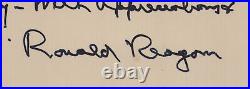 Ronald Reagan Inscribed Photograph Signed