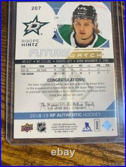 Roope Hintz 2018-19 SP Authentic Future Watch Autograph /999 Inscribed