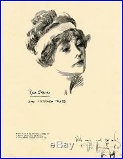 Rose O'neill Inscribed Printed Art Signed In Ink