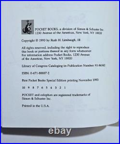 Rush Limbaugh See I Told You So 1993 Leather Special Edition Signed Inscribed