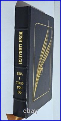 Rush Limbaugh See I Told You So 1993 Leather Special Edition Signed Inscribed