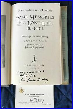 Ruth Bader Ginsburg Autographed Inscribed Book with Business Card