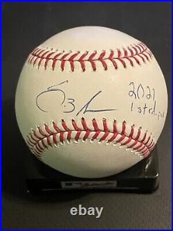 SAM BACHMAN signed auto autographed Inscribed 2021 1st Rd Pick baseball JSA