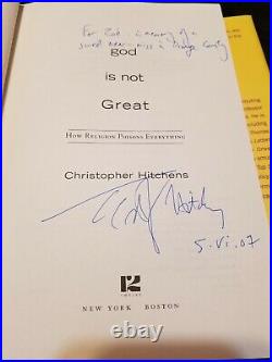 SIGNED AUTOGRAPH 1st Edition God Is Not Great Christopher Hitchens 2007 LIKE NEW