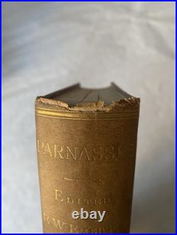 SIGNED Book By Ralph Waldo Emerson 1874 Parnassus Inscribed Signature Autograph
