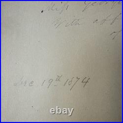 SIGNED By Ralph Waldo Emerson 1874 Parnassus Inscribed Signature Autograph