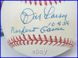 SIGNED Don Larsen PERFECT GAME 10-8-56 Inscribed Autographed Baseball Auto JSA